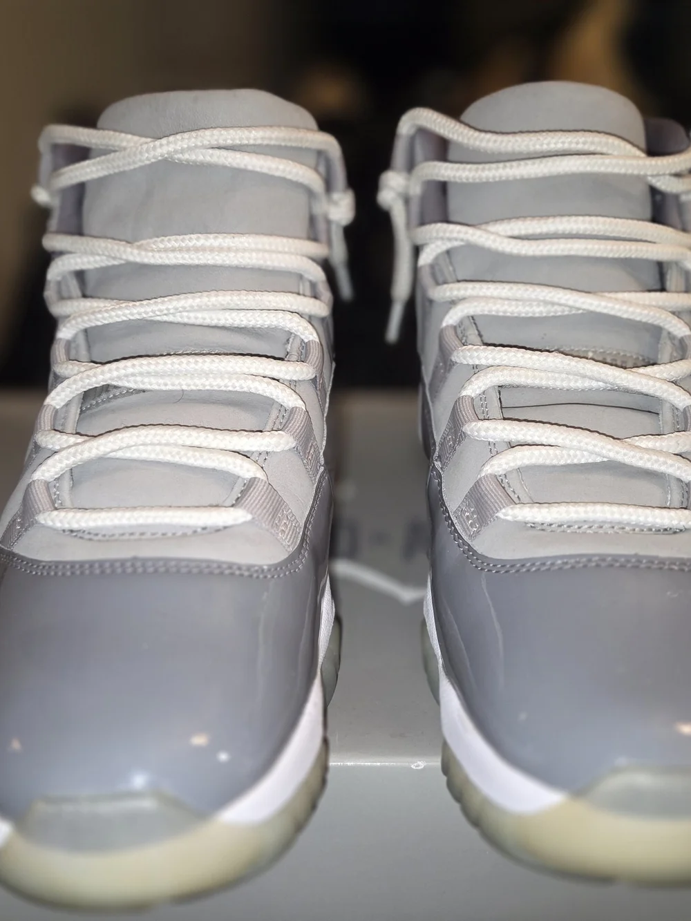 Jordan High-Top Sneakers in Light Gray and White